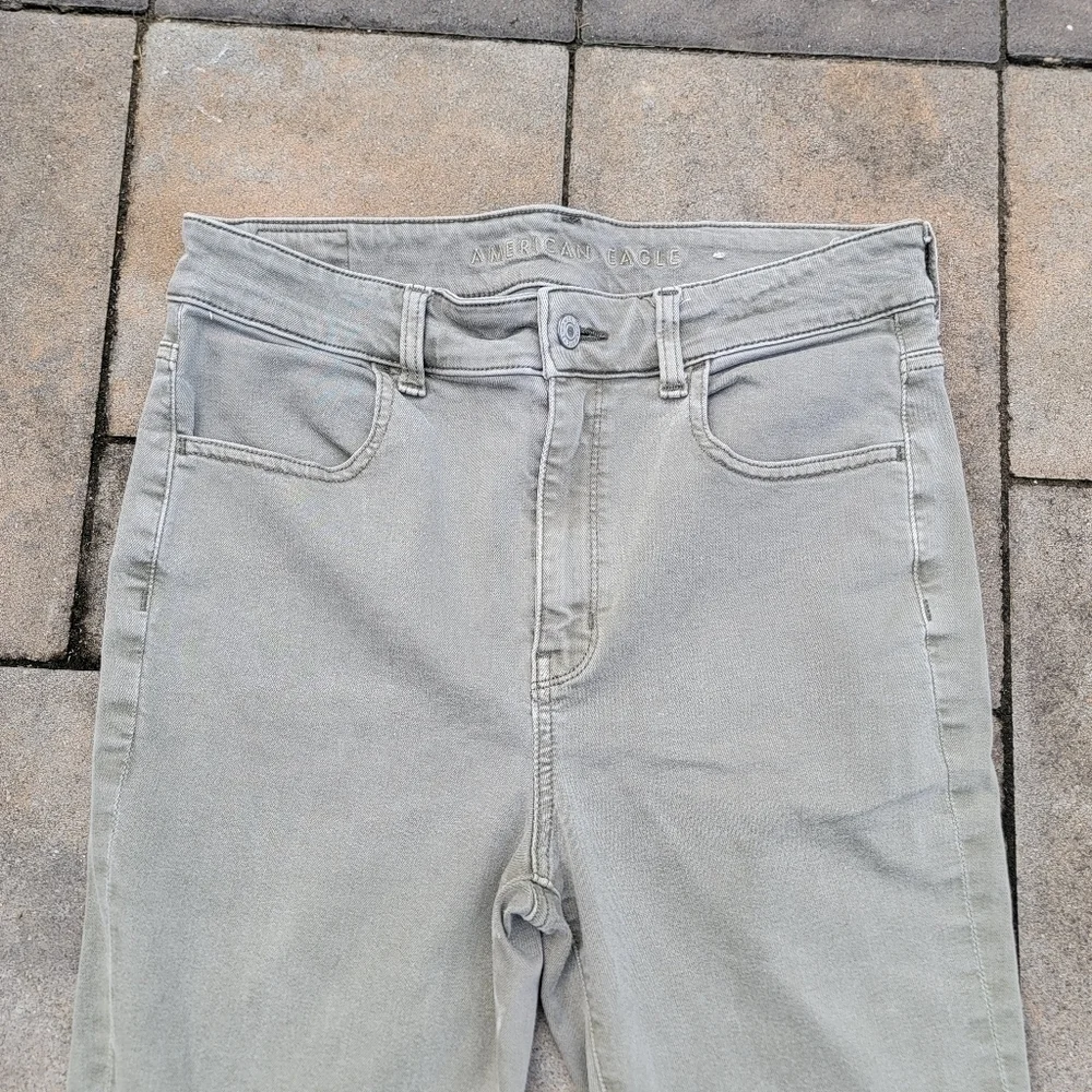 American Eagle Light Army Green Jeans 12